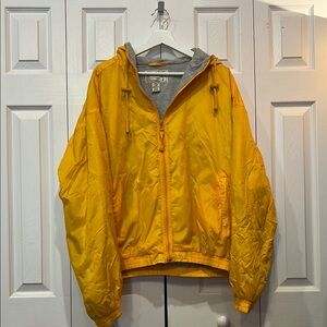 Vintage Steve & Barry’s Athletic Dept. Yellow Nylon Windbreaker
